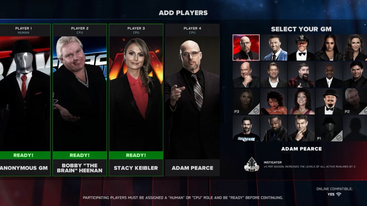 WWE 2K26 amplía MyGM con temporadas más largas y mayor control